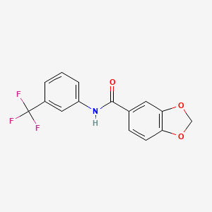 molecular formula C15H10F3NO3 B5294231 N-[3-(trifluoromethyl)phenyl]-1,3-benzodioxole-5-carboxamide CAS No. 349415-13-0