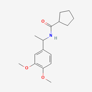 molecular formula C16H23NO3 B5294234 N-[1-(3,4-dimethoxyphenyl)ethyl]cyclopentanecarboxamide 