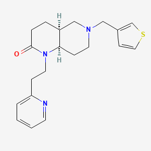 molecular formula C20H25N3OS B5294260 (4aS*,8aR*)-1-(2-pyridin-2-ylethyl)-6-(3-thienylmethyl)octahydro-1,6-naphthyridin-2(1H)-one 
