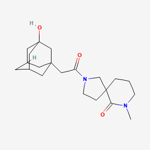 2-[(3-hydroxy-1-adamantyl)acetyl]-7-methyl-2,7-diazaspiro[4.5]decan-6-one