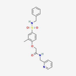 2-{4-[(benzylamino)sulfonyl]-2-methylphenoxy}-N-(2-pyridinylmethyl)acetamide