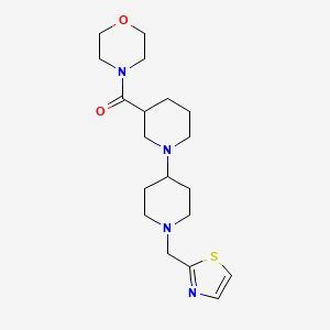 molecular formula C19H30N4O2S B5294292 3-(morpholin-4-ylcarbonyl)-1'-(1,3-thiazol-2-ylmethyl)-1,4'-bipiperidine 