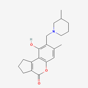 molecular formula C20H25NO3 B5294315 9-hydroxy-7-methyl-8-[(3-methyl-1-piperidinyl)methyl]-2,3-dihydrocyclopenta[c]chromen-4(1H)-one 