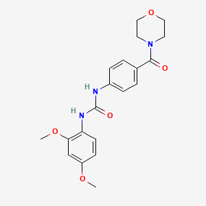 molecular formula C20H23N3O5 B5294337 N-(2,4-dimethoxyphenyl)-N'-[4-(4-morpholinylcarbonyl)phenyl]urea 