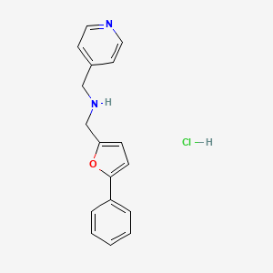 molecular formula C17H17ClN2O B5294379 [(5-phenyl-2-furyl)methyl](4-pyridinylmethyl)amine hydrochloride 