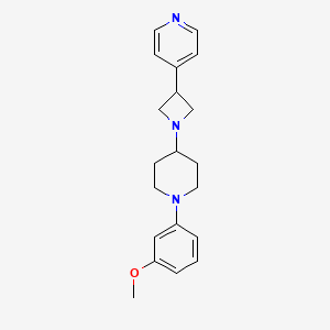 molecular formula C20H25N3O B5294383 4-{1-[1-(3-methoxyphenyl)-4-piperidinyl]-3-azetidinyl}pyridine 