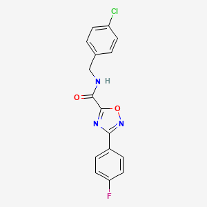 molecular formula C16H11ClFN3O2 B5294441 N-(4-chlorobenzyl)-3-(4-fluorophenyl)-1,2,4-oxadiazole-5-carboxamide 