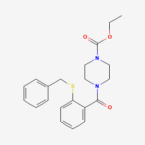 molecular formula C21H24N2O3S B5294467 ethyl 4-[2-(benzylthio)benzoyl]-1-piperazinecarboxylate 