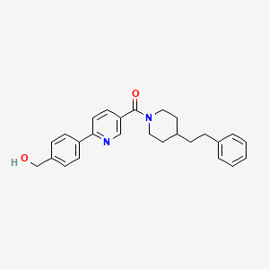 molecular formula C26H28N2O2 B5294469 [4-(5-{[4-(2-phenylethyl)piperidin-1-yl]carbonyl}pyridin-2-yl)phenyl]methanol 