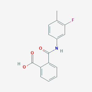 molecular formula C15H12FNO3 B5294529 2-{[(3-fluoro-4-methylphenyl)amino]carbonyl}benzoic acid 
