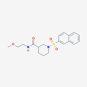 molecular formula C19H24N2O4S B5294557 N-(2-methoxyethyl)-1-(2-naphthylsulfonyl)-3-piperidinecarboxamide 