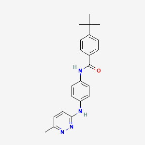 molecular formula C22H24N4O B5294579 4-tert-butyl-N-{4-[(6-methyl-3-pyridazinyl)amino]phenyl}benzamide 