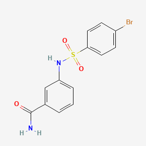 molecular formula C13H11BrN2O3S B5294598 3-{[(4-bromophenyl)sulfonyl]amino}benzamide 