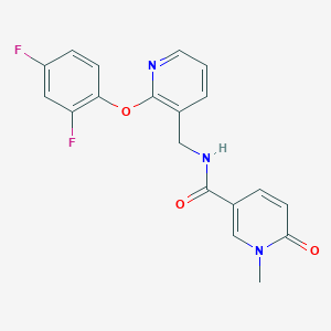 molecular formula C19H15F2N3O3 B5294599 N-{[2-(2,4-difluorophenoxy)pyridin-3-yl]methyl}-1-methyl-6-oxo-1,6-dihydropyridine-3-carboxamide 