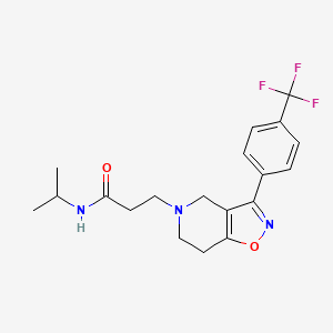 molecular formula C19H22F3N3O2 B5294604 N-isopropyl-3-[3-[4-(trifluoromethyl)phenyl]-6,7-dihydroisoxazolo[4,5-c]pyridin-5(4H)-yl]propanamide 