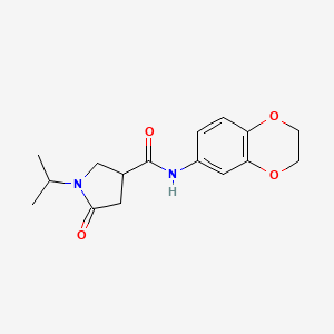 N-(2,3-dihydro-1,4-benzodioxin-6-yl)-1-isopropyl-5-oxopyrrolidine-3-carboxamide