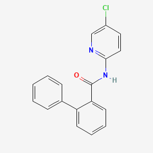 molecular formula C18H13ClN2O B5294647 N-(5-chloro-2-pyridinyl)-2-biphenylcarboxamide 