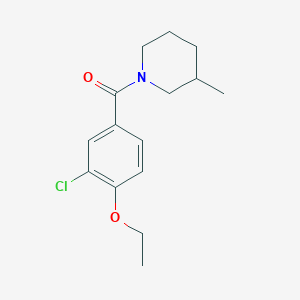 molecular formula C15H20ClNO2 B5294657 1-(3-chloro-4-ethoxybenzoyl)-3-methylpiperidine 