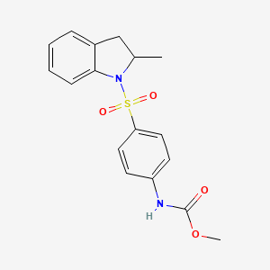 molecular formula C17H18N2O4S B5294661 methyl {4-[(2-methyl-2,3-dihydro-1H-indol-1-yl)sulfonyl]phenyl}carbamate 