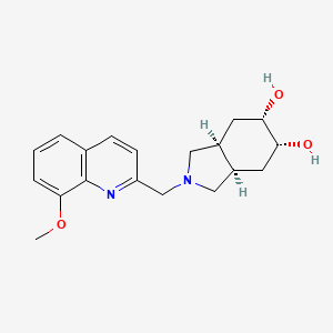 molecular formula C19H24N2O3 B5294679 (3aR*,5R*,6S*,7aS*)-2-[(8-methoxy-2-quinolinyl)methyl]octahydro-1H-isoindole-5,6-diol 