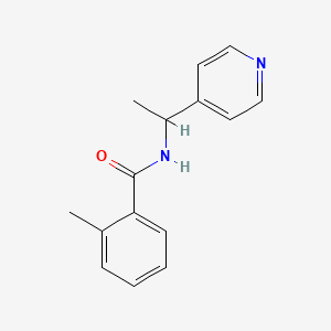 molecular formula C15H16N2O B5294686 2-methyl-N-[1-(4-pyridinyl)ethyl]benzamide 