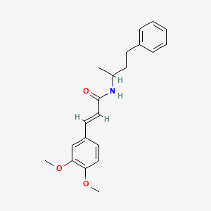 molecular formula C21H25NO3 B5294696 3-(3,4-dimethoxyphenyl)-N-(1-methyl-3-phenylpropyl)acrylamide 