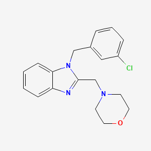 molecular formula C19H20ClN3O B5294704 1-(3-chlorobenzyl)-2-(morpholin-4-ylmethyl)-1H-benzimidazole 