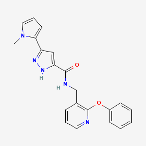 molecular formula C21H19N5O2 B5294728 3-(1-methyl-1H-pyrrol-2-yl)-N-[(2-phenoxypyridin-3-yl)methyl]-1H-pyrazole-5-carboxamide 