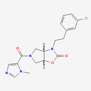 (3aS*,6aR*)-3-[2-(3-chlorophenyl)ethyl]-5-[(1-methyl-1H-imidazol-5-yl)carbonyl]hexahydro-2H-pyrrolo[3,4-d][1,3]oxazol-2-one
