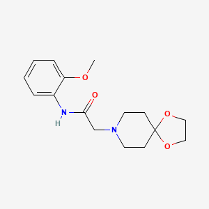 molecular formula C16H22N2O4 B5294741 2-(1,4-dioxa-8-azaspiro[4.5]dec-8-yl)-N-(2-methoxyphenyl)acetamide 