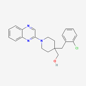 molecular formula C21H22ClN3O B5294777 [4-(2-chlorobenzyl)-1-quinoxalin-2-ylpiperidin-4-yl]methanol 