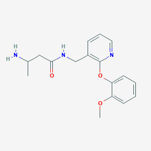 molecular formula C17H21N3O3 B5294783 3-amino-N-{[2-(2-methoxyphenoxy)pyridin-3-yl]methyl}butanamide 