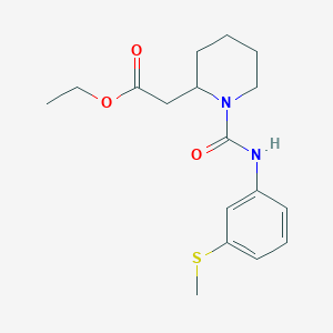 molecular formula C17H24N2O3S B5294805 ethyl [1-({[3-(methylthio)phenyl]amino}carbonyl)-2-piperidinyl]acetate 