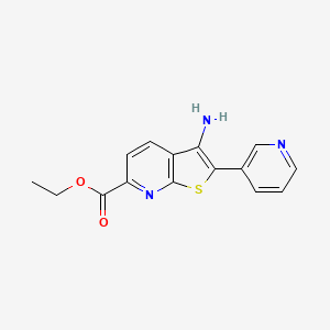 molecular formula C15H13N3O2S B5294896 ethyl 3-amino-2-(3-pyridinyl)thieno[2,3-b]pyridine-6-carboxylate 