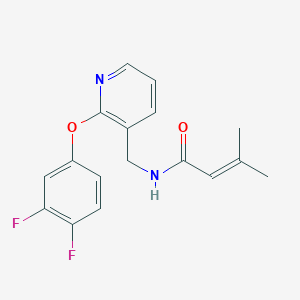 N-{[2-(3,4-difluorophenoxy)pyridin-3-yl]methyl}-3-methylbut-2-enamide