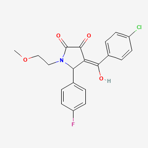 molecular formula C20H17ClFNO4 B5294951 4-(4-chlorobenzoyl)-5-(4-fluorophenyl)-3-hydroxy-1-(2-methoxyethyl)-1,5-dihydro-2H-pyrrol-2-one 