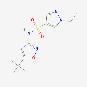 molecular formula C12H18N4O3S B5294957 N-(5-tert-butyl-3-isoxazolyl)-1-ethyl-1H-pyrazole-4-sulfonamide 