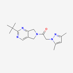 molecular formula C17H23N5O B5294960 2-tert-butyl-6-[(3,5-dimethyl-1H-pyrazol-1-yl)acetyl]-6,7-dihydro-5H-pyrrolo[3,4-d]pyrimidine 