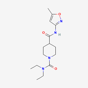 molecular formula C15H24N4O3 B5295009 N~1~,N~1~-diethyl-N~4~-(5-methyl-3-isoxazolyl)-1,4-piperidinedicarboxamide 