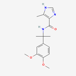 molecular formula C16H21N3O3 B5295017 N-[1-(3,4-dimethoxyphenyl)-1-methylethyl]-4-methyl-1H-imidazole-5-carboxamide 