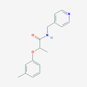 molecular formula C16H18N2O2 B5295036 2-(3-methylphenoxy)-N-(4-pyridinylmethyl)propanamide 