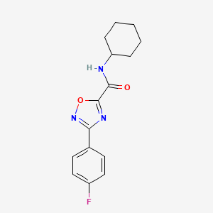 molecular formula C15H16FN3O2 B5295043 N-cyclohexyl-3-(4-fluorophenyl)-1,2,4-oxadiazole-5-carboxamide 