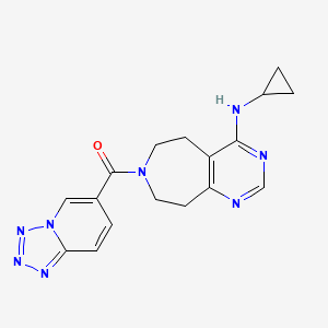 molecular formula C17H18N8O B5295064 N-cyclopropyl-7-(tetrazolo[1,5-a]pyridin-6-ylcarbonyl)-6,7,8,9-tetrahydro-5H-pyrimido[4,5-d]azepin-4-amine 