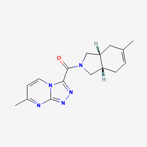 molecular formula C16H19N5O B5295083 7-methyl-3-{[(3aR*,7aS*)-5-methyl-1,3,3a,4,7,7a-hexahydro-2H-isoindol-2-yl]carbonyl}[1,2,4]triazolo[4,3-a]pyrimidine 