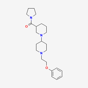 molecular formula C23H35N3O2 B5295093 1'-(2-phenoxyethyl)-3-(pyrrolidin-1-ylcarbonyl)-1,4'-bipiperidine 