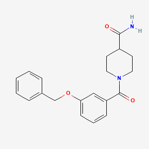 molecular formula C20H22N2O3 B5295119 1-[3-(benzyloxy)benzoyl]piperidine-4-carboxamide 