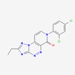 molecular formula C15H10Cl2N6O B5295133 7-(2,4-dichlorophenyl)-2-ethylpyrido[4,3-e][1,2,4]triazolo[5,1-c][1,2,4]triazin-6(7H)-one 