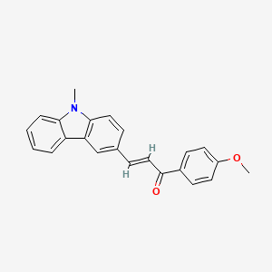 molecular formula C23H19NO2 B5295159 1-(4-methoxyphenyl)-3-(9-methyl-9H-carbazol-3-yl)-2-propen-1-one 