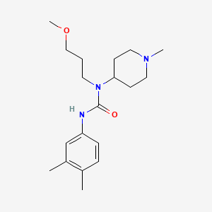 molecular formula C19H31N3O2 B5295164 N'-(3,4-dimethylphenyl)-N-(3-methoxypropyl)-N-(1-methyl-4-piperidinyl)urea 