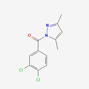 molecular formula C12H10Cl2N2O B5295176 1-(3,4-dichlorobenzoyl)-3,5-dimethyl-1H-pyrazole 